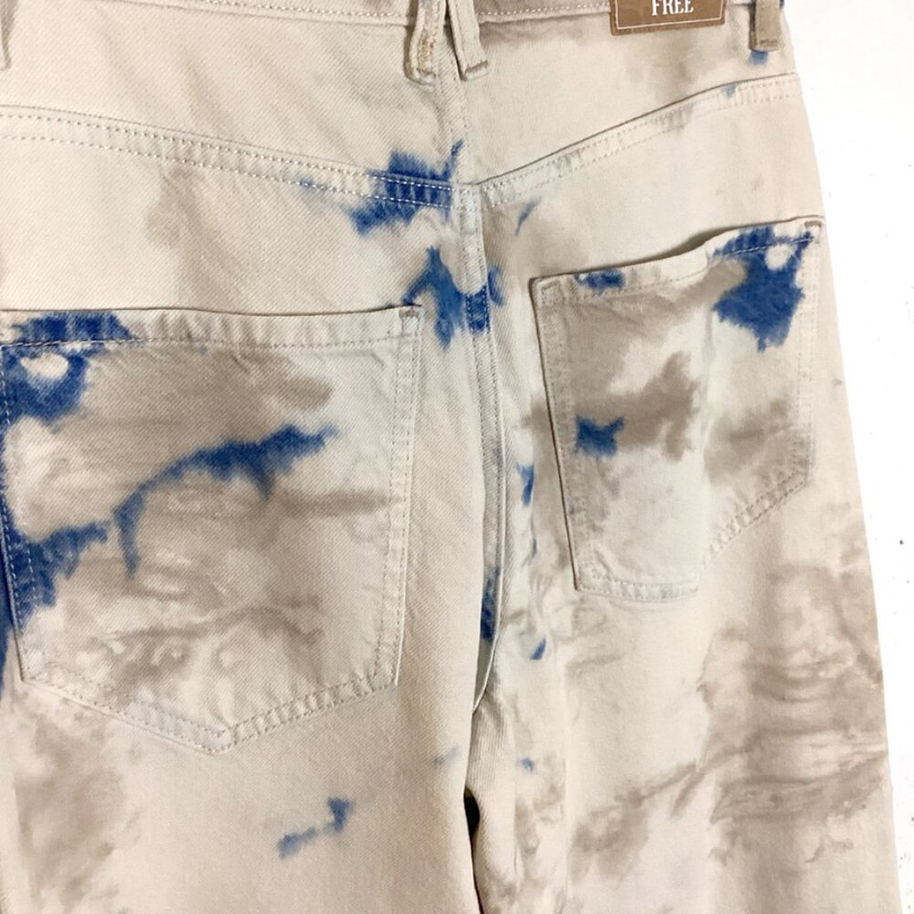 We the Free Baykan Denim Slim Straight Boyfriend Tie Dyed Denim Jeans - Picture 7 of 11